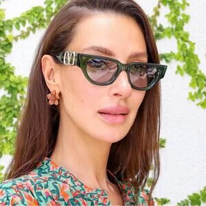 New! Valentino Dark Green Sunglasses, V DUE VLS 103E, Authentic